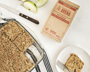 Receta Harina de avena Epicos Crumble de manzana